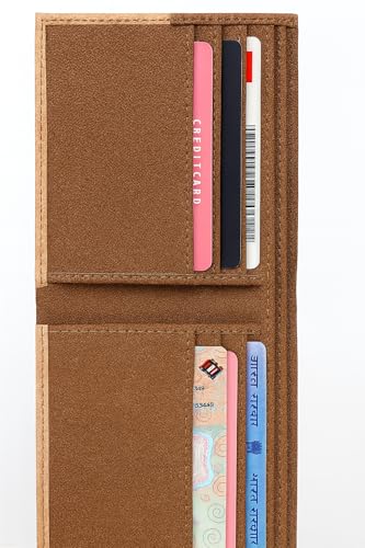 Image of Fabric Material Bifold and 3 fold Wallet for Men and Boys Combo Pack of 2 Stylish Wallets