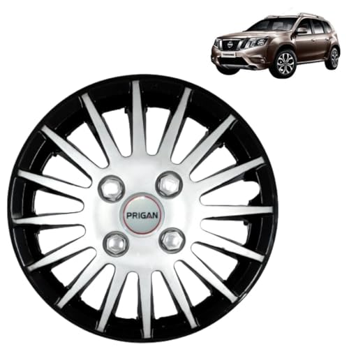 Image of Prigan Terrano Black Silver Wheel Cover 16 inch for Terrano (Set of 4 Pcs) (Press Fitting) Model- Camry DC 16