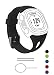 BeneStellar Garmin Forerunner 10 / Forerunner 15 Watch Band, Silicone Replacement Small & Large Men & Women Band for Garmin Forerunner 10/15 Watch (Black, Large-Men Size)