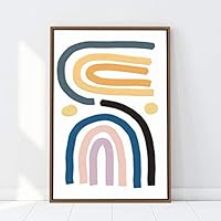 Framed Canvas Wall Art Nordic Rainbow Canvas Prints Home Artwork Decoration for Living Room,Bedroom - 16x24 inches