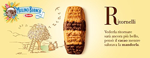 Mulino Bianco: "Ritornelli" Shortbread With Cocoa And Almonds - 24.69 Oz (700G) Pack Of 2 [ Italian Import ] #TOP2