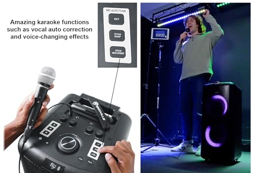Image of Rockville Elite Party 65 Bluetooth Karaoke Party Speaker | Vocal Effects, 2000W Peak /500W RMS, 12-Hour Rechargeable Battery, Guitar and Optical Inputs, USB, Aux, Mic, LED Light, Wheels