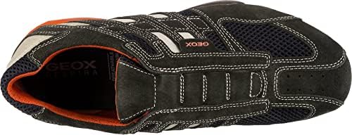 Geox Men's Snake 96 Fashion Sneaker,Dark Grey/Off White,42 EU/9 M US | Image 4