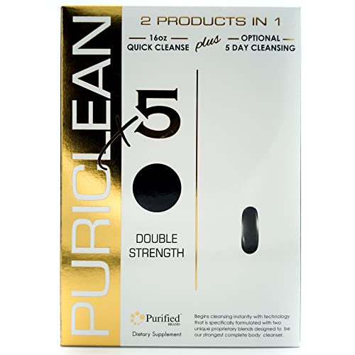 Puriclean X5 Complete Body Cleanser 2 in 1 Detox - Double Strength Cleansing Support - 5-Day