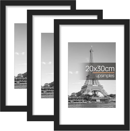 upsimples Cadre Photo 20x30 Noir, Cadre 20x30 Léger Et Fin, Cadre Pour Dessins D’enfants, Photos, Images Et Posters (1 Unité)