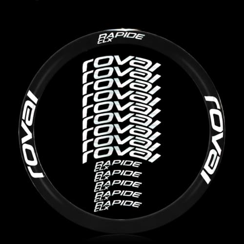 Stickersland Kit autocollants pour jantes de vélo compatible avec Rapid CLX en vinyle blanc brillant | Set décoratif imperméable pour jantes, casque et cadre | Résistant aux intempéries – vue 2