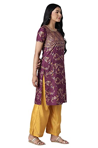 Image of Aurelia Women Polyester Kurta & Palazzo