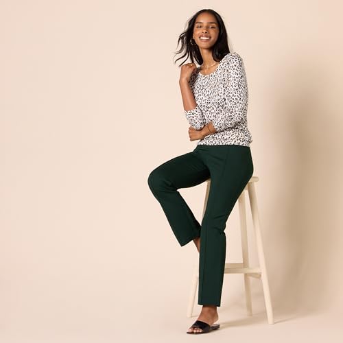 Image of Amazon Essentials Women's Stretchy Ponte Pull-On High Rise Ankle Length Pant