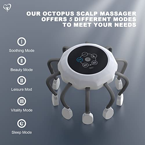 Foto von Elektrische Kopfmassagegeräte, Rotlichttherapie, Akku-Meißel-Massage mit 14-Massage-Kontakten für besseren Schlaf, Relax-Stress-Entlastung