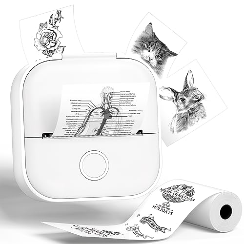 Phomemo T02 �~�j�v�����^�[ �C���N���X�|�P�b�g�v�����^�[ �X�e�b�J�[���[�J�[ Bluetooth �T�[�}���|�P�b�g�v�����^�[ �w�K���� �X�e�b�J�[ �ʐ^ DIY��� �a���� �z���C�g