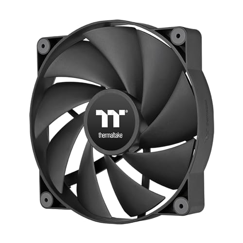Thermaltake CT200 PWM Fan Single Pack PWM Controlled 500~900 RPM Airflow 131.6 CFM Hydraulic Bearing Case Fan 200mm x 200mm x 30mm Black CL-F177-PL20BL-A