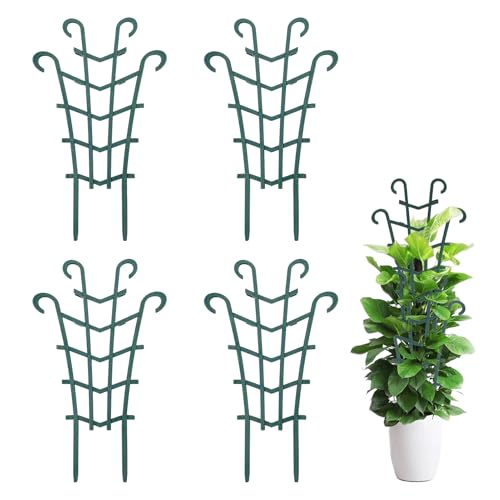 Rankhilfe für Zimmerpflanzen, 8 Stück Garten Pflanzenstütze Rankgitter, Pflanzkübel Rankhilfe für Kletterpflanzen Rankenhilfe für Pflanzen Kunststoff Pflanzen Spalier Blumenstütze Topfpflanzen (4er)