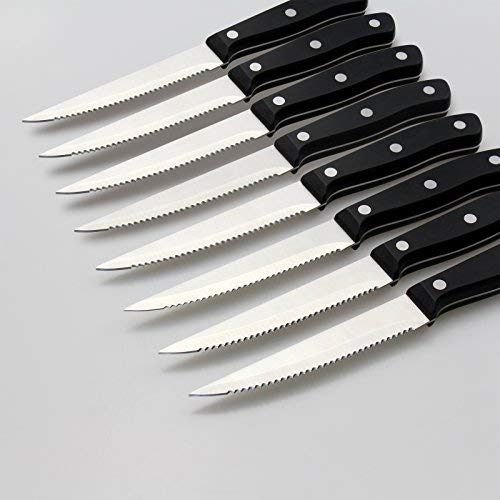 Best Premium 8-Piece Steak Knife Set, Perfect Edge Stainless Steel with Ergonomic Handle