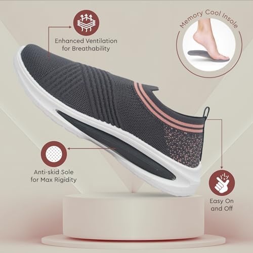 SKYGOLD Women's Shoes for Walking Gym Training, Casual, Sports, Lightweight | Without Laces Slip-On Shoes for Ladies 2 41H1PqO86DL