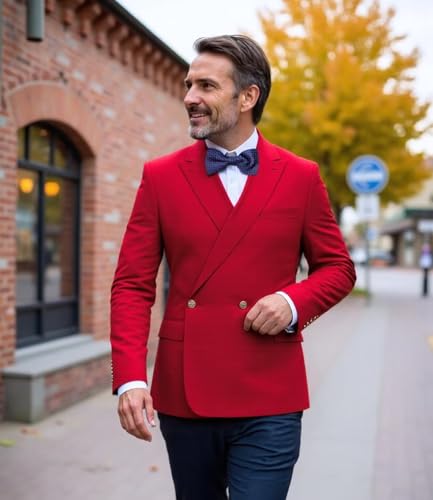 Mens Blazer Double Breasted Suits Jacket Formal Slim Fit Blazer for Men Wedding Prom Separate Blazer2