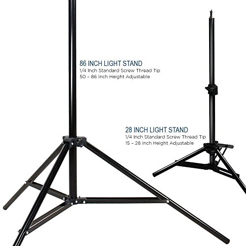LimoStudio 800W Photography Photo Portrait Studio Umbrella Triple Continuous Lighting Kit - 2 x White Umbrella Lighitng, 1 x Table Top Mini Lighting Kit, AGG1210 - Thumbnail 3