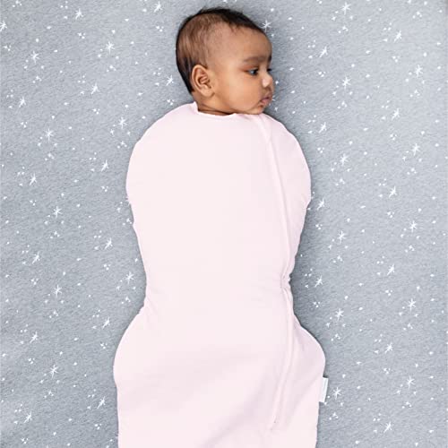 Image of Happiest Baby Sleepea Comforter Swaddle - 100% Organic Cotton Baby Swaddle Blanket - Doctor Designed Promotes Healthy Hip Development (Rose, XL)