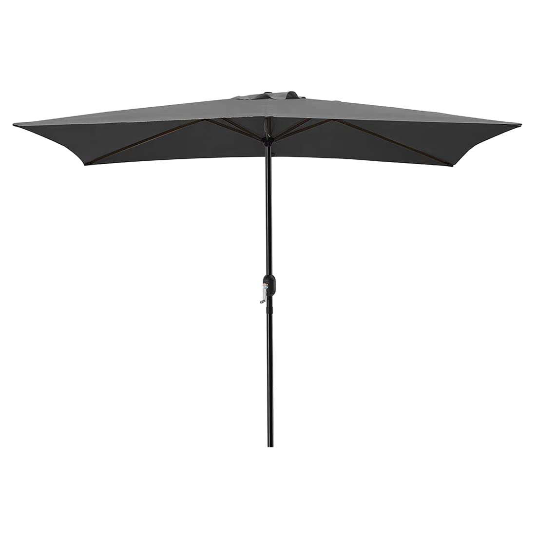 Acomoda Textil – Sombrilla de Jardín con Forro Anti UV 200 x 300cm. Parasol de Aluminio con Manivela, Toldo Rectangular para Terrazas y Patios.