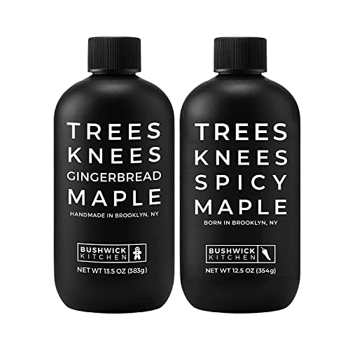 Trees Knees Gingerbread Maple 11.5 Ounce + Spicy Maple 11.5 Ounce Organic Maple Syrup Duo Gift Set #TOP22