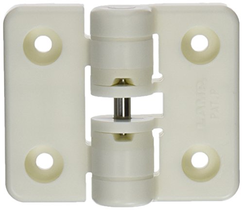 Sugatsune HG-YJ50IV Polyacetal Detent Hinge with Holes, 50mm Leaf Height, 60mm Open Width, 5 lbs inch Torque, Ivory