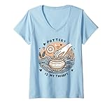 donna pottery is my therapy - design creativo e lenitivo maglietta con collo a v