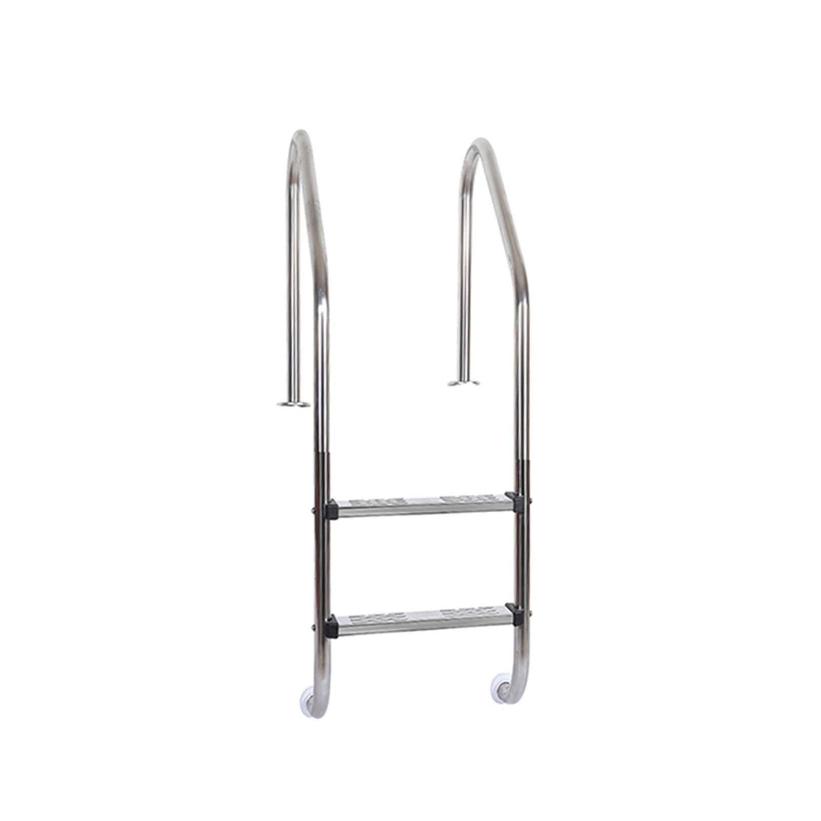 TYYCKJ Pool Ladder, Swimming Pool Climbing Equipment, 304 Stainless Steel Foot Ladder with Handrail, Suitable for Outdoor Water Parks(2 steps)
