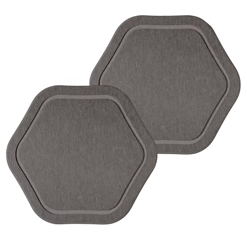 Plant Saucers, 2 Pack 6.3" Hexagon Diatomaceous Earth Drainage Trays