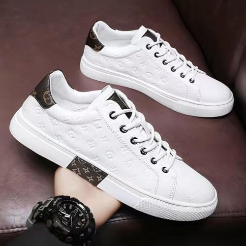 Spring New Men's Skateboarding Shoes, Casual White Shoes Men's Models, Trend Fashion Sneakers, Suitable for Outdoor Sports Hiking4
