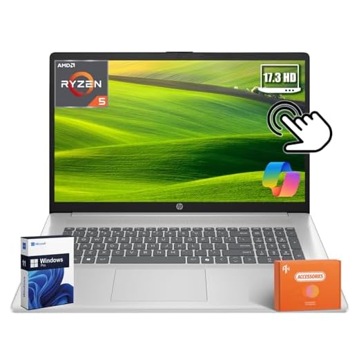 HP 17-inch Laptop, 11th Generation Intel Core i5-1135G7, Intel Iris Xe Graphics, 8 GB RAM, 256 GB SSD, Windows 11 Home (17-cn0025nr,Natural Silver)