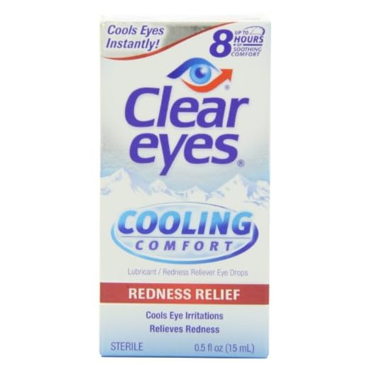 Clear Eyes Cooling Comfort Redness Eye Drops | Relieves Dryness, Burning, & Irritations | 0.5 Ounce per Box | Pack of 2