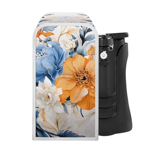 Eheartsgir Exquisite Blossom Floral Kitchen Can Opener Cover Anti-Dirty Fingerprints & Splash Small Home Applicance Coffee Can Opener Protector for Home Dining Table Decocrations