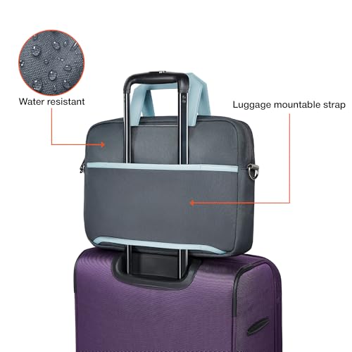 Image of Nasher Miles Briefcase & Messenger Bag | Lightweight PU & Polyester with Adjustable Strap, Fits Laptop | Ideal for Office & Travel | for Men & Women