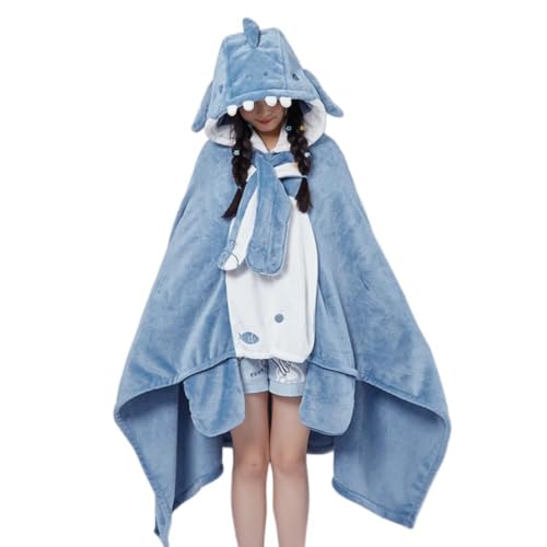 Image of Halloween Animal Hooded Blanket Cape Plush Costume Inspired Wearable