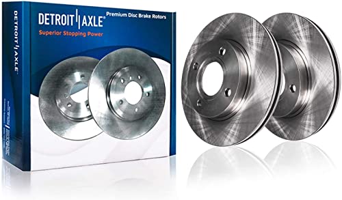 Image of Detroit Axle - Front Brake Kit for 1997-2000 Acura EL, 1996-2005 Civic | 2010-2014 Insight, 10.32'' inch Disc Brake Rotors Brake Caliper Replacement