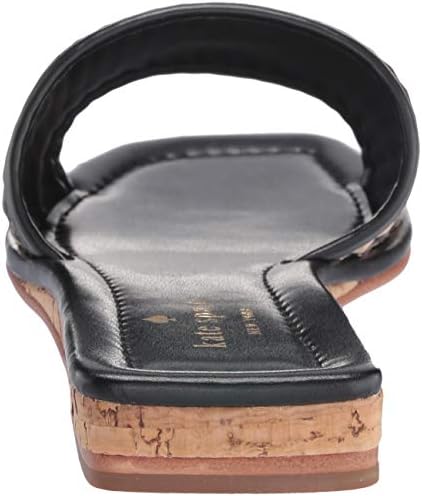 Kate Spade New York Women's JUILIANE Flat Sandal, Natural/Black Raffia SNBL, 6 M US | Image 2