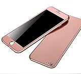 iPhone 6 plus Case, iPhone 6s plus Case, SEEKFULL 360 Full Body Protection Ultra-thin Hard Slim Case with [Tempered Glass Screen Protector]case for Apple iPhone 6 plus/6s plus (Rose Gold)
