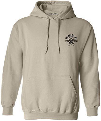 Koloa Surf Mens Kauai Surfboards Logo Pullover Hoodie-M-Sand b