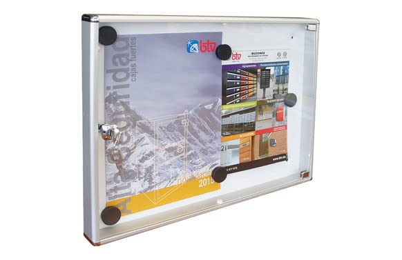 Panel De Anuncios Horizontal 2 Folios A4 Aluminio Natura Btv