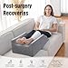 LightEase Post-Surgery Leg, Knee, Ankle Elevation Double Wedge Pillow, Memory Foam Leg Elevating Pillow for Injure, Sleeping, Foot Rest, Reduce Swelling