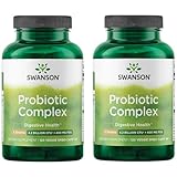 Swanson Probiotic Complex 4.2 Billion CFU 5-Strain Digestive Health Fat Metabolism Satiety Prebiotic FOS Complex Supplement 120 Veggie DRcaps (2 Pack)
