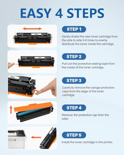 Image of 206A Toner Cartridges for HP Color LaserJet Pro MFP M283fdw M283cdw Printer
