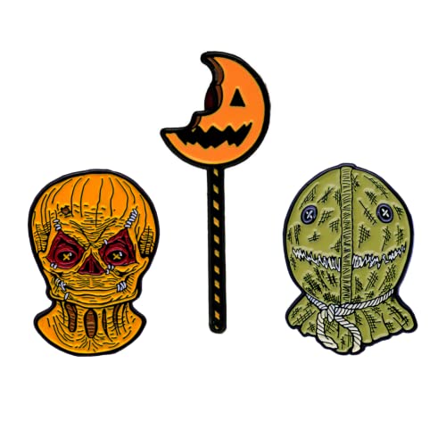 Trick r Treat Enamel Pin Set - Bitten Lollipop, Sam Burlap, and Sam Unmasked