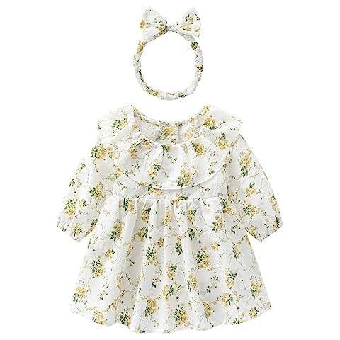 Xumplo Baby Girl Floral Ruffle Dress Cover