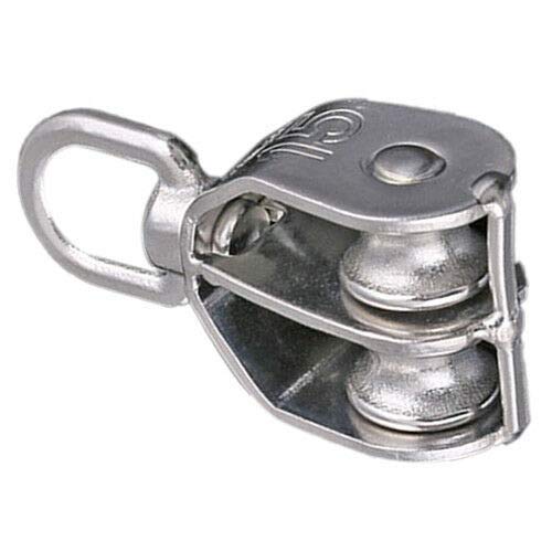 Generic Stainless Steel Metal Dual Pulley Wire Rope Block Rope Pulley