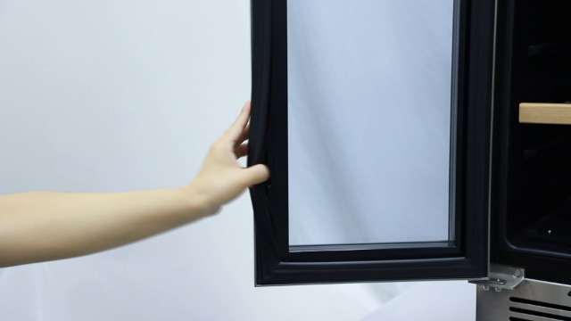 Image of Wine and Beverage Refrigerator, 24 Inch Beverage Cooler Dual Zone with Glass Door, Built-in /Freestanding Beverage Fridge with Upgraded 20 Bottles and 90 Cans Large Capacity