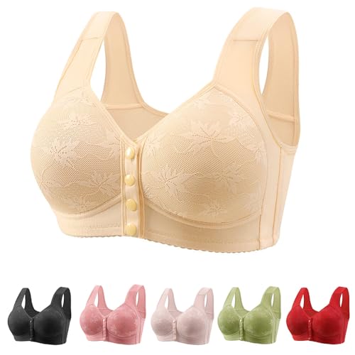 Daisy Bra for Seniors, 2025 Daisy Bras for Older Women, Breathable Front Closure No Underwire Comfort Wireless Bras