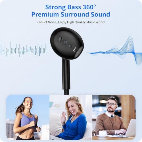 [Apple MFi Certified] USB C Headphones for iPhone 18 17 16 15 Wired — 사진 3