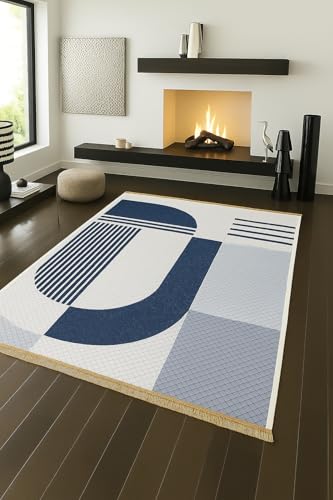 Image of COZY FURNISH Modern Abstract Area Rug, 5 x 7 Feet, Multi-Color Marble Pattern, Carpets for Bedroom /Living Area /Home (Multicolor06, 5X7(Inches))