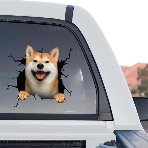 Image of Cute Dog Stickers for Car Window Decals Waterproof Funny Sticker (Shiba Inu Stickers)