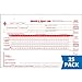 Deluxe Duplicate Driver Daily Log 25-pk. with Detailed DVIR & Daily Recap - Shrinkwrapped Loose-Leaf Format, 2-Ply with Carbon, 8.5
